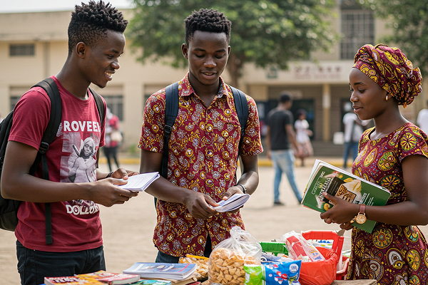 Students shopping online